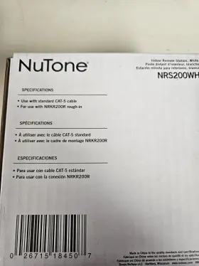 NRS200WH NUTONE Remote Station Com #2