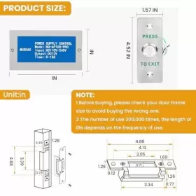 671716579113 PULAIM Access Control Electric Strike Door Lock #3
