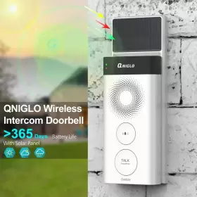 Q538-WHITE-1-1 QNIGLO Wireless Doorbell Intercom Solar #3