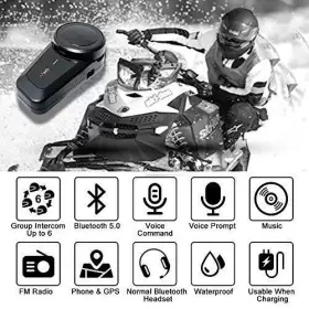 701705544300 QSPORTPEAK Helmet Bluetooth Intercom Kit #3