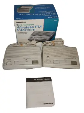 43-204 RADIOSHACK Radio Station Wireless Fm Intercom Plug Nft