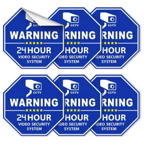 43188-479516 RELUEN Security Camera Stickers Signs Door