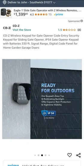 KW200 ROYAL GATE Wireless Keypad Control Automatic Gates #2