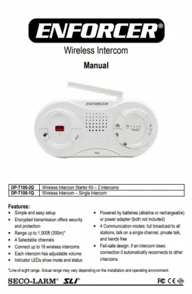 DP-T100-2Q SECO-LARM Wireless Intercom Starter Kit #3