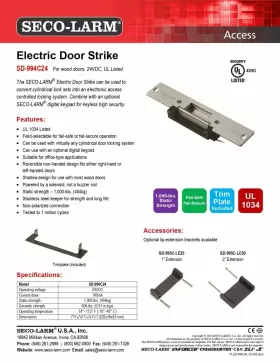 SD-994C24 SECO-LARM Electric Door Strikes Wood Up #2
