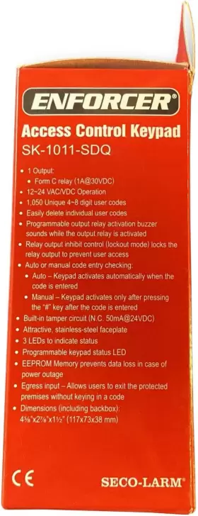 SK-1011-SDQ SECO-LARM Enforcer Access Control Keypad Up User #2