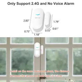 902210106517 SEHOMY Pack Wifi Door Sensor Alarm Smart Contact #2