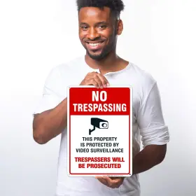 739472128379 SIGO SIGNS Video Trespassing Sign Cctv Security #2