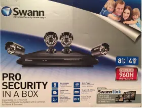 840236101849 SWANN Pro Night Security Camera Inche Gb Kit