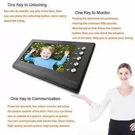 190373225107 TONCONT Video Doorbell Intercom Monitor Door #3