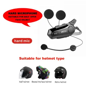 313021436421 TURBO-ROOFINDS Bluetooth Helmet Intercom Headset