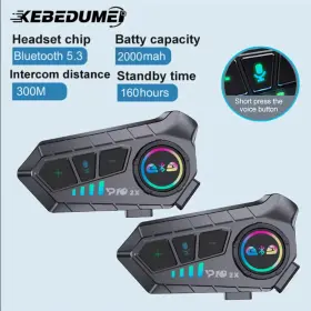 445020759782 TURBO-ROOFINDS Helmet Bluetooth Intercom Headset #2