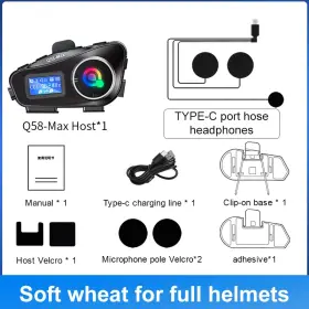 445027351347 TURBO-ROOFINDS Helmet Bluetooth Intercom