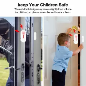 772093220497 WIMUPATH Door Window Alarm Kids Safety Wireless #2