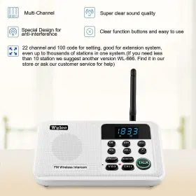 603849906696 WULOO Intercoms Wireless Channel Digital Display #2