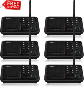 WUL-WIS-6P-BLACK WULOO Intercoms Wireless Feet Channel