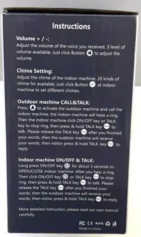 WL-W1T1 WULOO Doorbell Intercom Wireless #3