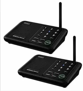 WUL-WIS-2P-BLACK WULOO Wireless Intercoms Office Feet Channel