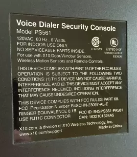 099081331158 X10 POWERHOUSE Voice Dialer Security Console #2