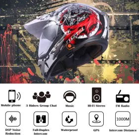 BT-S2 YKODMOT Yideng Bluetooth Helmet Headset Wireless Fm #3