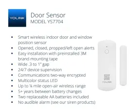 750258361322 YOLINK Lora Smart Door Window Sensor Up Air Left #2