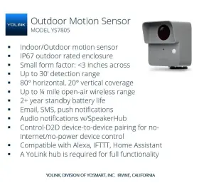 850024791824 YOLINK Speakerhub Motion Sensors Smart Security #2