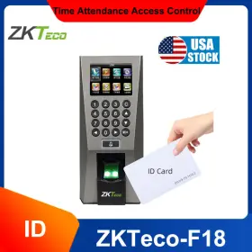 F18-ID ZKTECO Ip Biometric Fingerprint Attendance Door Access