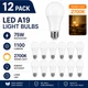 Satco S9596 75W 2700K LED Light Bulb 1100 Lumens E26 E27 A19 Vibration Resistant