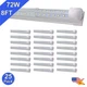 25 Pack 8Ft 72W Led Shop Lights 6500K 9000Lm Plug and Play T8 Warehouse Fixture