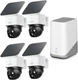 eufy SoloCam S340 Solar Wireless Outdoor Camera 4-Cam Kit 360&deg; Pan & Tilt Wi-Fi
