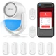 CPVAN Home Alarm System with PIR Motion Sensor, WiFi Wireless DIY Smart Door/...
