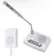 DESHUN DS-989 Window Intercom Business Full Duplex Window Speaker System - White