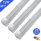 25 Pack 8Ft 72W 6500K Led Shop Lights 9000Lm Plug and Play T8 Basement Fixtures