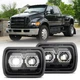 Pair 5x7" 7x6" LED Headlights DOT Projector Hi-Lo For Ford F650 F750 F250 L9000