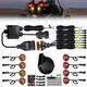 UTV Turn Signal Kit 8 Pods Amber Red Lights Pre Wired Plug Play VI9000