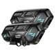 2X FODSPORTS M1-S Pro 2KM Bluetooth Intercom Motorcycle Helmet Headset 10 Rider