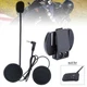 1 Set Of V6 1200M Intercom Motorcycle Helmet Headset BT Motorbike Interphone