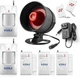 KERUI Standalone Home Office Shop Security Alarm System Kit,Wireless White 