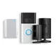 Ring Smart Battery Doorbell Satin Nickel Chime Outdoor Cam Plus Indoor Camera