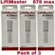 LiftMaster 878MAX Garage Door Keypad Wireless and Keyless Entry System Pack # 3