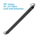SL728 #7 .177 Wire 28" Lock End Extension Springs for One Panel Garage Doors