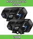 Fodsports Motorcycle Bluetooth Intercom-M1-S PRO 2000m-Music Sharing-Dual Pack