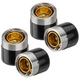  1.98" Trailer Wheel Bearing Protectors, Chromed Silver 1.980 inch-4 Pack