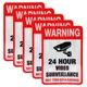 5 Pack Reflective CCTV Security Sign Sticker No Trespassing Waterproof Outdoor