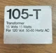 New Nutone 105-T Transformer 16 Volts for IM-3003 IM-4006 IMA-4006