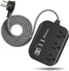 Cruise Ship Essentials - Power Strip with USB, Mountable Flat 5 5 FT, Black
