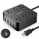6 AC Outlet Power Strip 4 USB Surge Protector 5FT Cord 1875W 100240V Charger