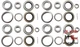(Set of 4)  Trailer Hub Wheel Bearing Kit 25580 15123 with Grease Seal 10-36 