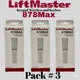 3 pack LiftMaster 878MAX Garage Door Keypad Wireless and Keyless Entry System