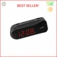 Sharp Digital Alarm Clock &ndash; Black Case with Red LEDs - Ascending Alarm Grows Inc